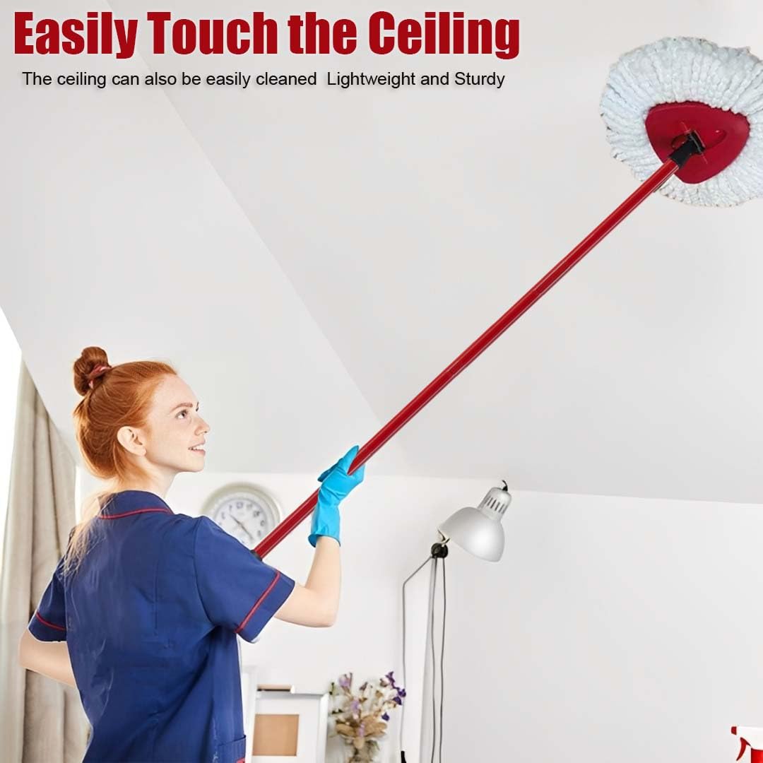 Mop Handle for Ocedar, Spin Mop Handle for O Cedar 4-Section 28.5-to-55inch Mop Replacement Stick Compatible with Ocedar Easy Wring Mop Refills Germany Screw Joint
