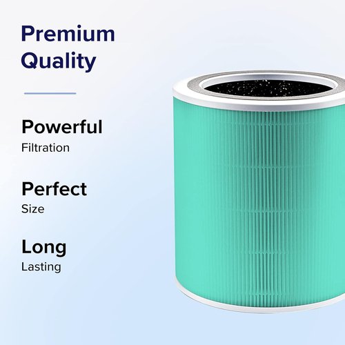 LEVOIT Air Purifier Replacement Filter - HEPA & Activated Carbon for Odor & Smoke Removal | Core 400S-RF-TX, 1 Pack, Green
