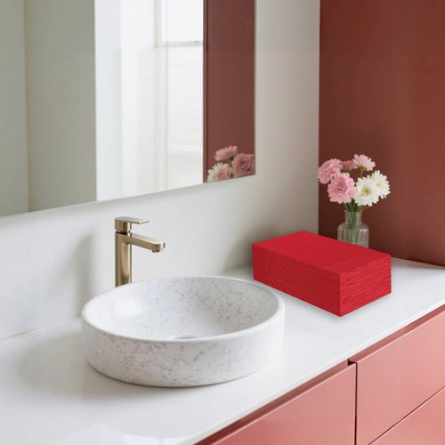 100 Pcs Red Paper Napkins Disposable - Red Guest Dinner Napkins for Bathroom Wedding Birthday Anniversary Graduation Party