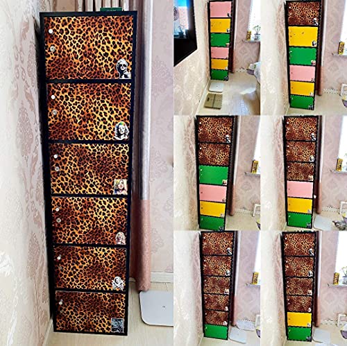 GLOW4U Leopard Print Peel and Stick Contact Paper for Furniture and Shelves