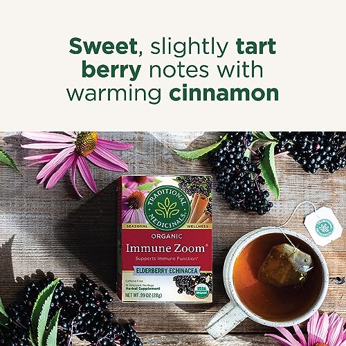 Traditional Medicinals Organic Elderberry Echinacea Tea - 16 Bags