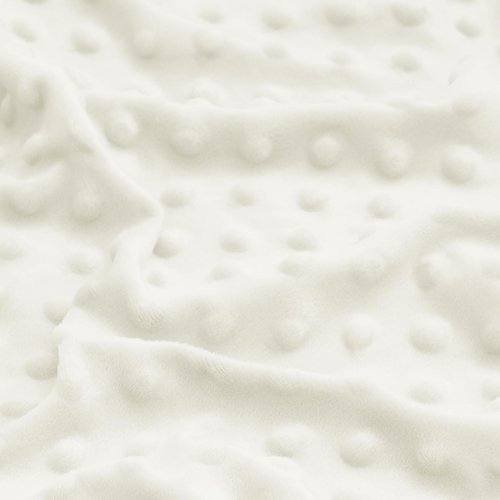 Entisn Baby Crib Sheets 2 Pack, 28 x 52 Inch Minky Dot Fitted Crib Mattress Sheet for Boys and Girls, Soft and Warm Fleece Nursery Bedding for Standard Toddler Bed Mattresses (White)