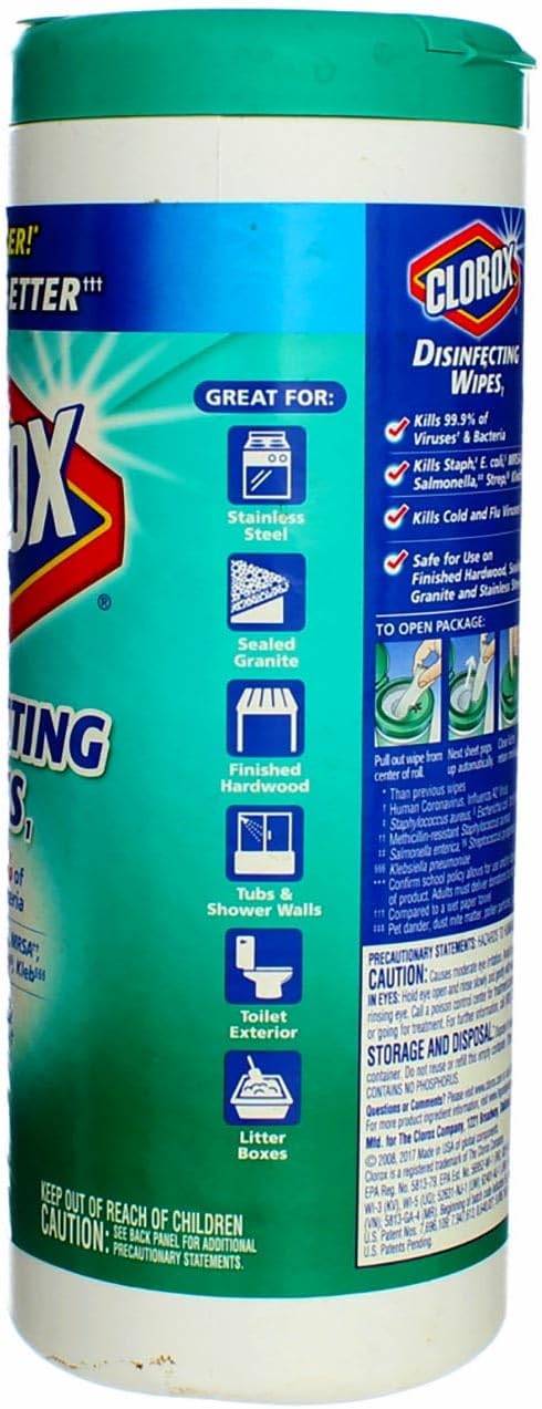 Clorox Disinfecting Wipes - Fresh Scent Canister | 7" X 8" | Pack of 3 for Effective Cleaning