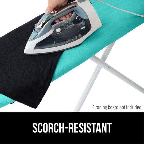 GORILLA GRIP Ironing Board Cover & Pad - Scorch Resistant Silicone Coating, 15x54" Quatrefoil Design