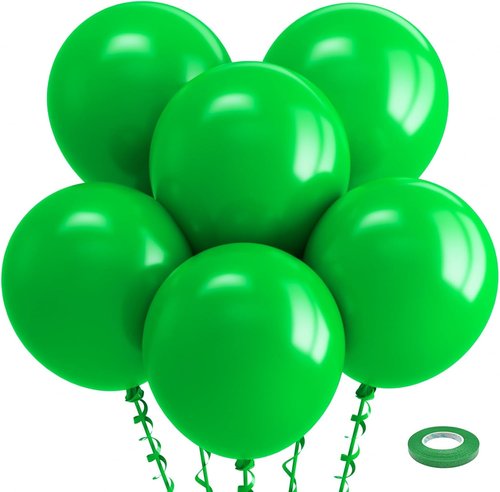 Bezente Green Balloons - 18 Inch Thick Light Green Latex Balloons | 30 Pack for Parties & Celebrations