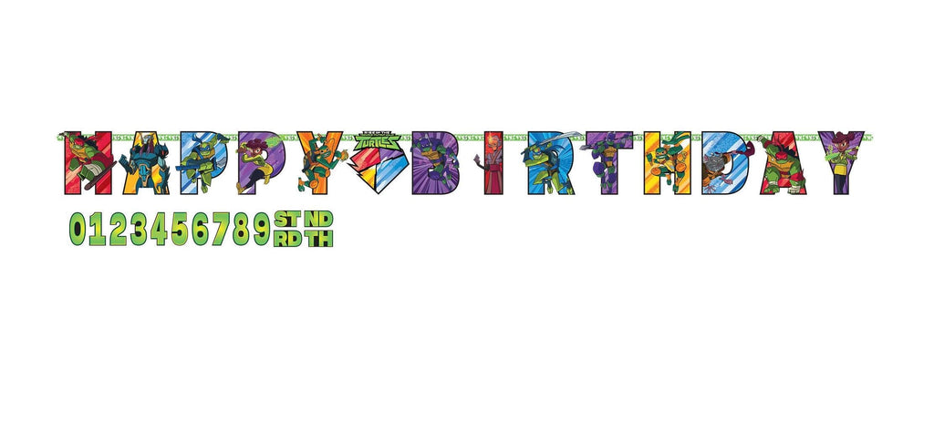 Rise of the TMNT Large 10 feet Bithday Banner - 1 pc