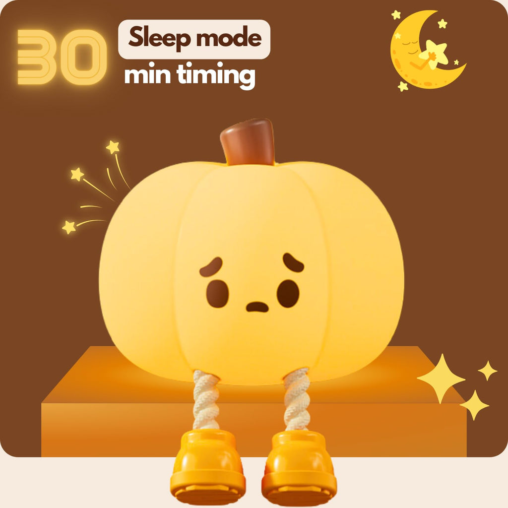 eirix Pumpkin Night Light, Rechargeable Silicone Dimmable Night Lamp - Cute Halloween Decor, Nursery Bedside Lamp for Kids, Nursery, Dorm Room | Safe Gift & Cool Gadget