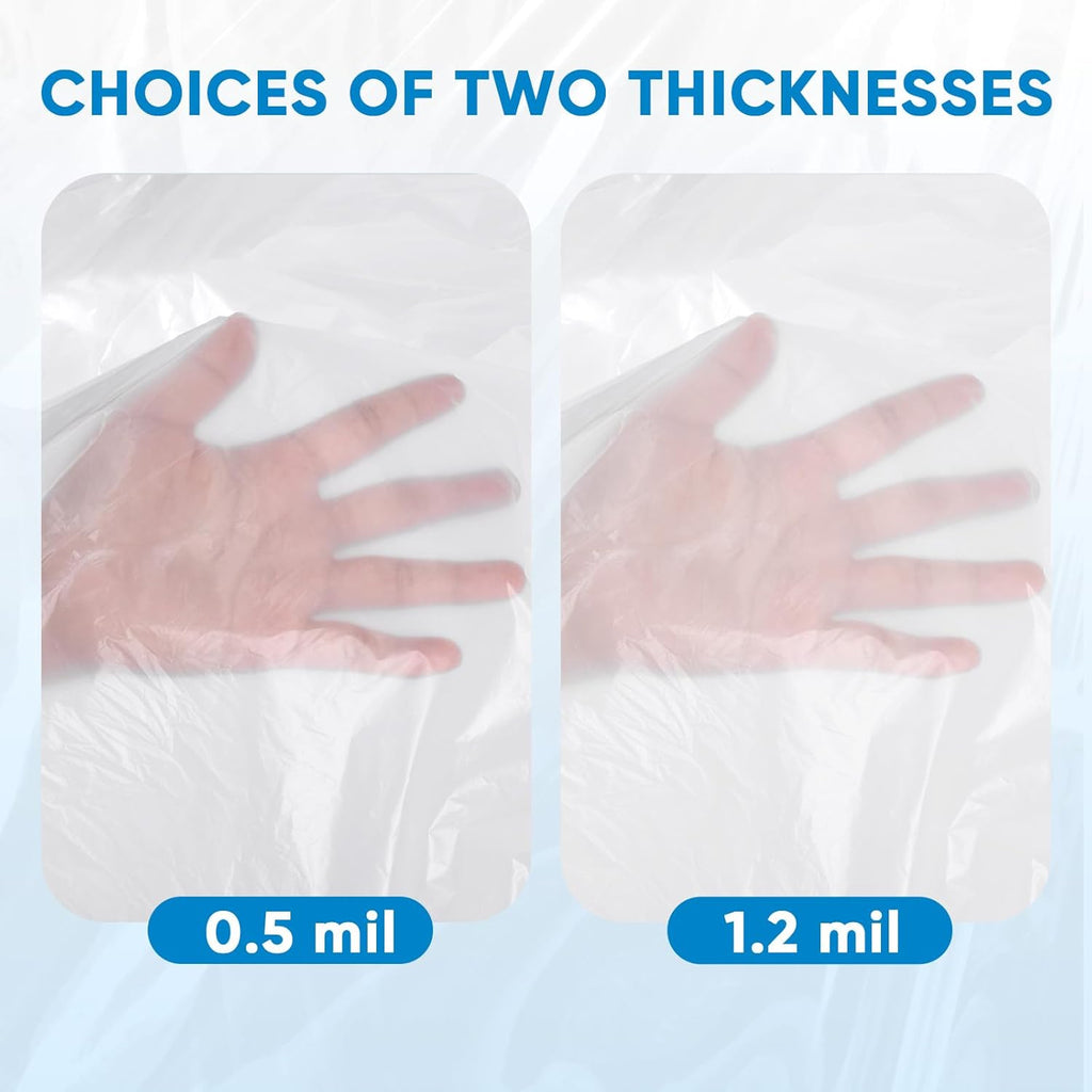 TICONN Extra Large Moving Bags - 6 Pack with Zippers & Handles + 12x9 Ft Plastic Drop Cloth