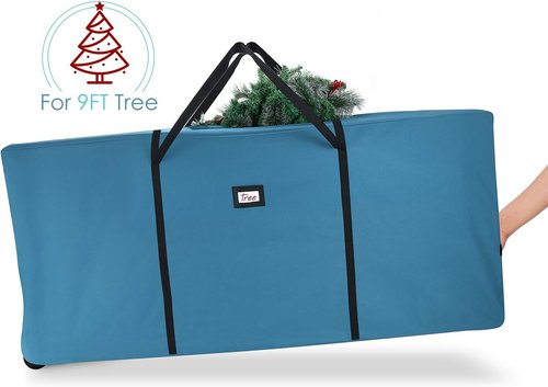Hearth & Harbor Christmas Tree Storage Bag - Extra Large Rolling Bag for 9 ft Trees | Durable Handles & Wheels