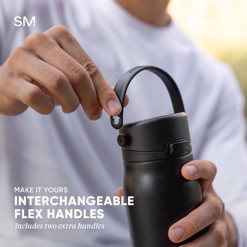 Simple Modern Mesa Sport Water Bottle with Covered Chug Lid | 30oz Cup Holder Friendly Insulated Stainless Steel Bottle for Gym, Sports and Travel | Costal Fog