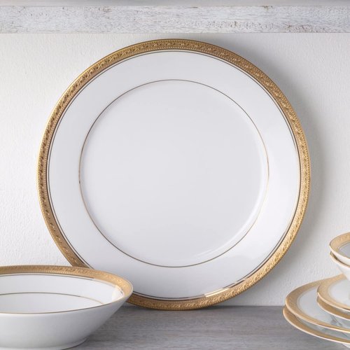 Noritake Crestwood Gold Set of 4 Dinner Plates, 10-1/2"