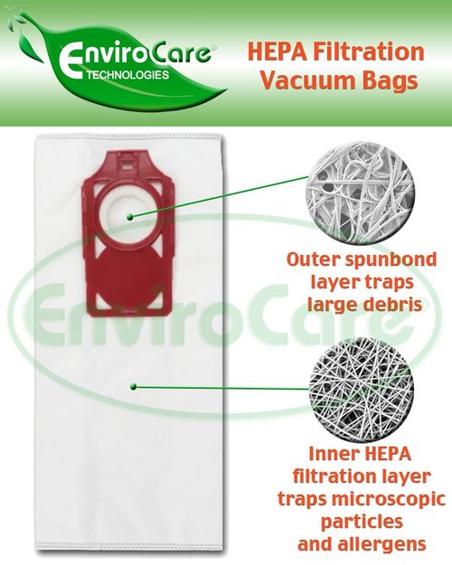 EnviroCare Replacement HEPA Vacuum Cleaner Bag Designed to Fit Riccar Vibrance and Simplicity Symmetry Uprights 6 Bags