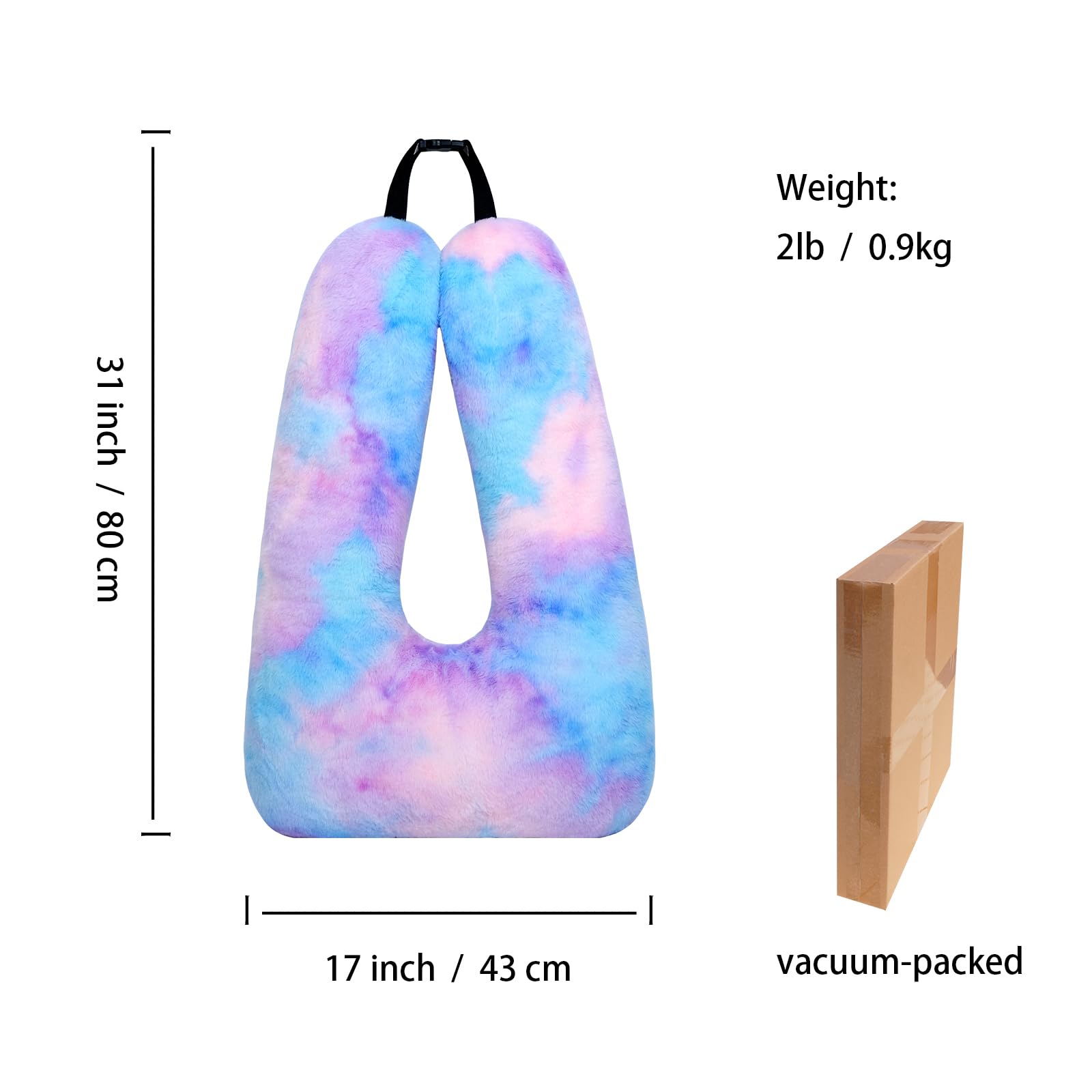 Atablyn Children Travel Pillow Car Pillow Removable U-Shaped Pillow for Adults to Support Head and Body in The Back Seat of Long Car Trips