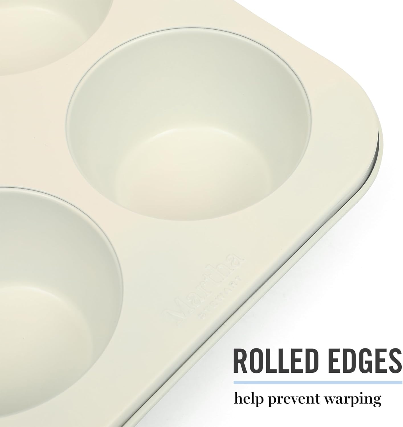 Martha Stewart Gallen 6-Cup Nonstick Muffin Pan - Durable Teal Bakeware for Perfect Cupcakes & Mini Cakes