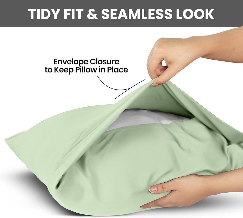 Utopia Bedding Pillow Cases - Soft Brushed Microfiber 2-Pack | Oeko-TEX Certified, 20x26 Inches (Sage)