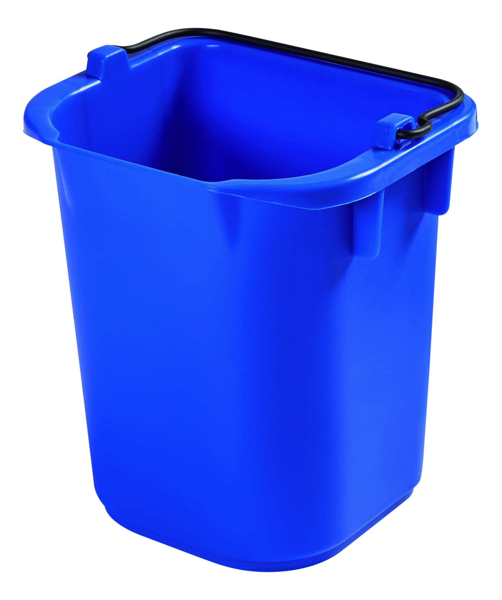 Rubbermaid Commercial Products Heavy-Duty Cleaning Pail 5-Quart Blue Utility Bucket with Built-In Spout and Handle for House Cleaning/Storage/Livestock Feeding/Car Washing