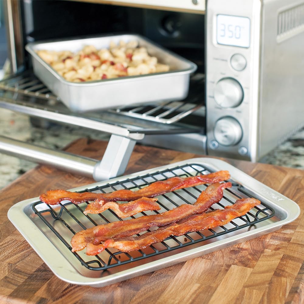 Nordic Ware Naturals 3-Piece Compact Pan Set - Toaster Oven & Air Fryer Safe | Perfect for 1-2 Portions