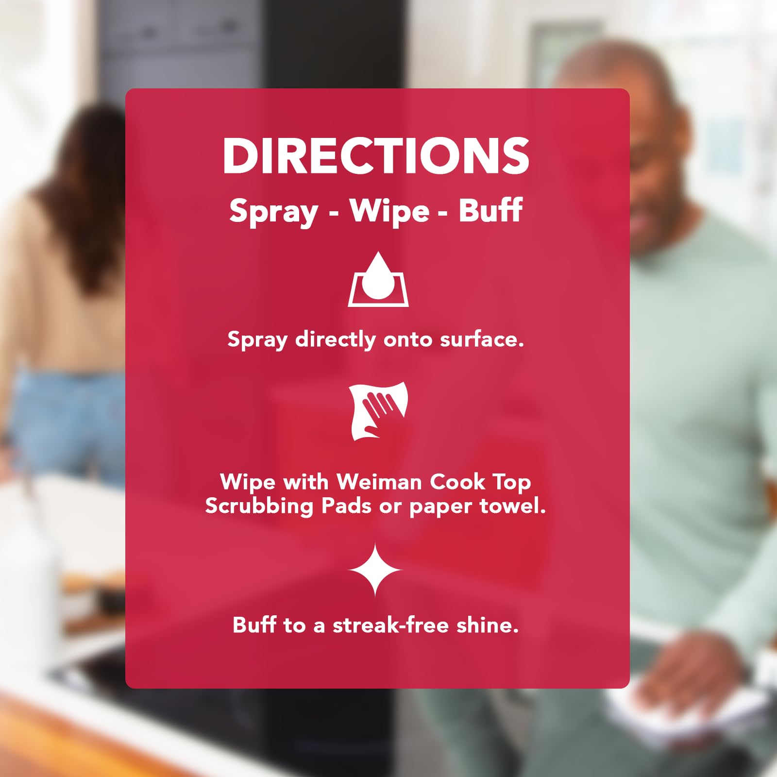 Weiman 22 Fl Oz Cooktop Cleaning Spray & Microfiber Cloth – Cooktop & Oven Cleaner for Streak & Residue Free - Non-Abrasive Degreaser Safe for Glass & Ceramic
