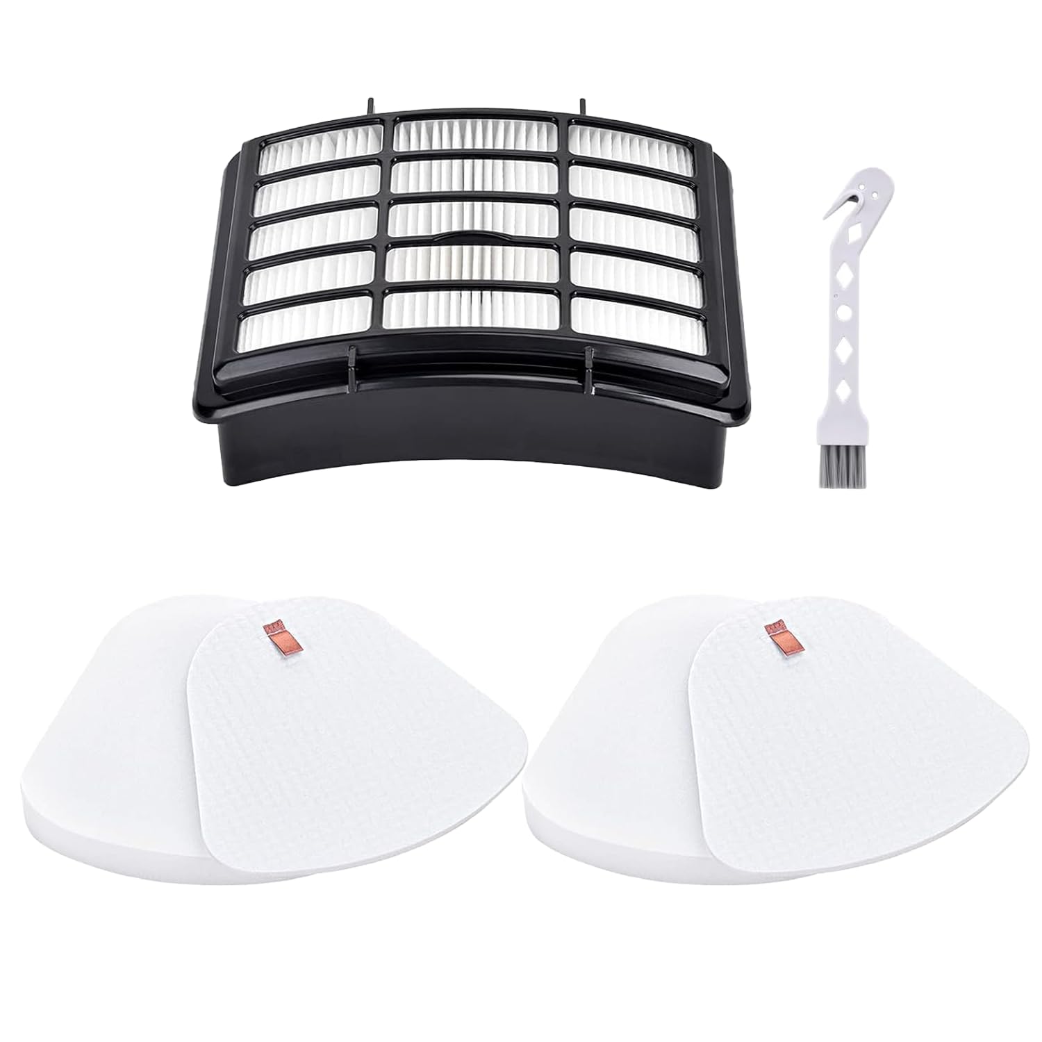 1+2 Filter Replacement Set for Shark Navigator Lift-Away Upright Vacuum Cleaners – Compatible with NV350, NV351, NV352, NV355, NV356, NV360, NV370, UV440, UV540 – Compare to XFF350 & XHF350