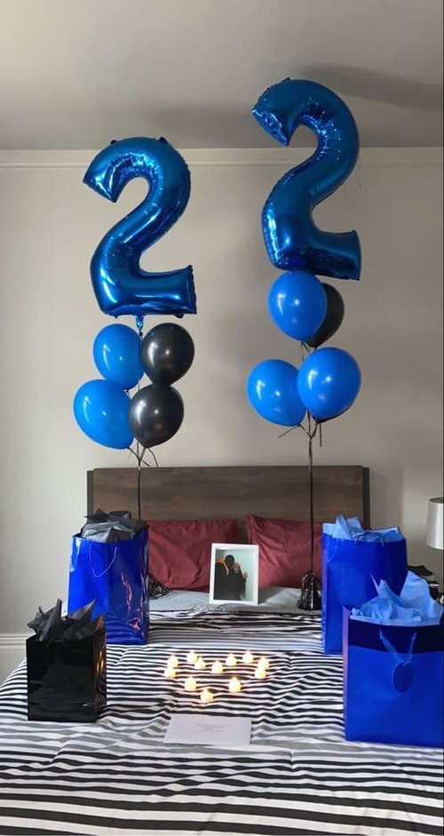 Big 23 Balloons | 40-Inch Dark Blue Number Balloons for Birthdays, Weddings & Celebrations