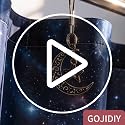 Celestial Moon and Stars Shower Curtain Hooks - 12 Pcs Bronze Set