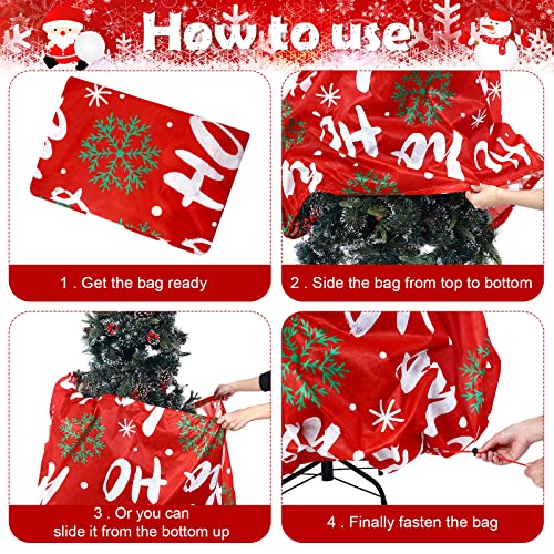 Large Christmas Tree Storage Bag with Drawstring - Snowflake Design, 7.5 Ft