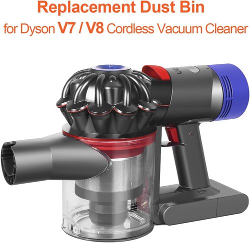 Dyson Dust Bin Replacement - Clear Canister Attachment for V7, V8, SV10 & SV11 Vacuum Cleaners