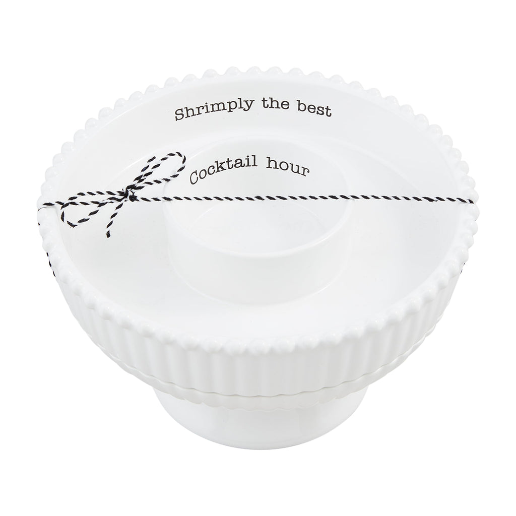 Mud Pie Shrimp Cocktail Chiller Set; 5 1/2" x 9" dia