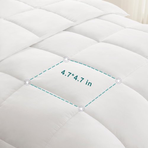 ACCURATEX King Duvet Insert Comforter,100% Cotton 400GSM Thick Fluffy Down Alternative Comforter,Breathable Soft White Hotel Bed Duvet Insert with Corner Tabs (104''x90'')