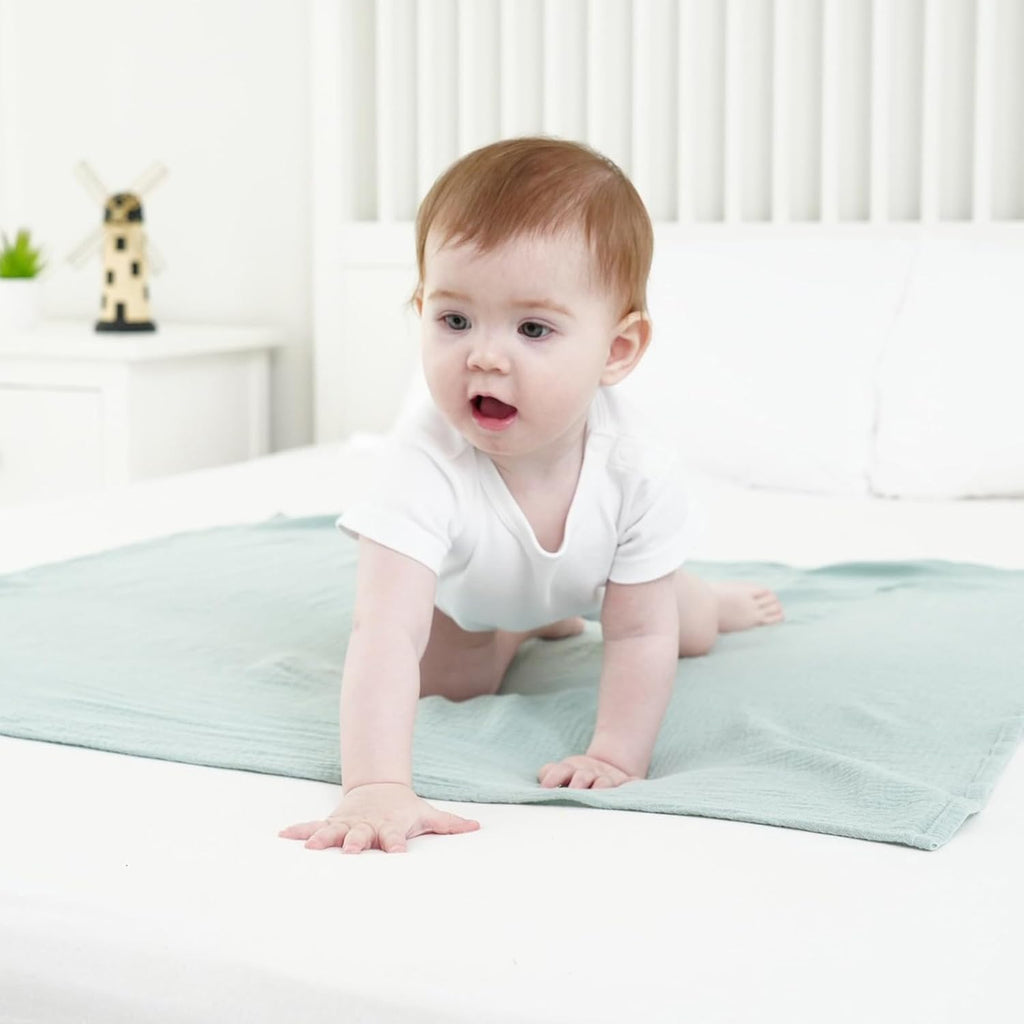 Skiennix Muslin Swaddle Blankets - 100% Cotton, Soft & Breathable, 2 Pack, Large 40 x 40 Inches