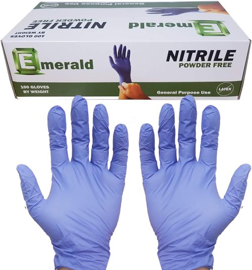 Emerald Nitrile Gloves - Powder-Free, Durable Protection | 100 Count