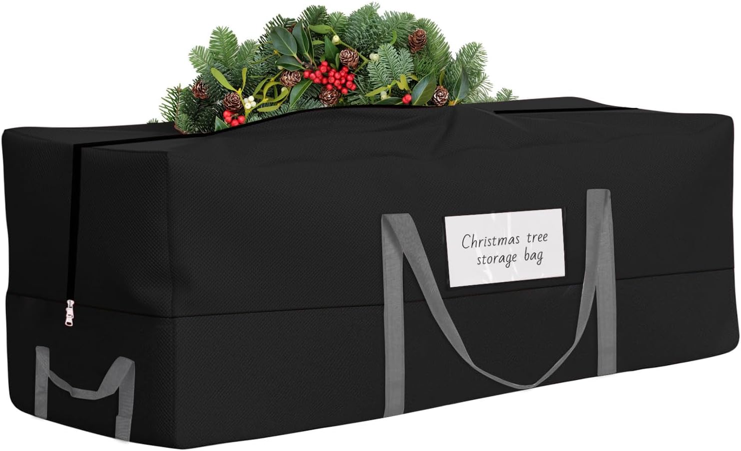 Skiennix Christmas Tree Storage Bag - Heavy-Duty 600D Oxford for 8 Ft Trees | Reinforced Handles & Zipper Pocket