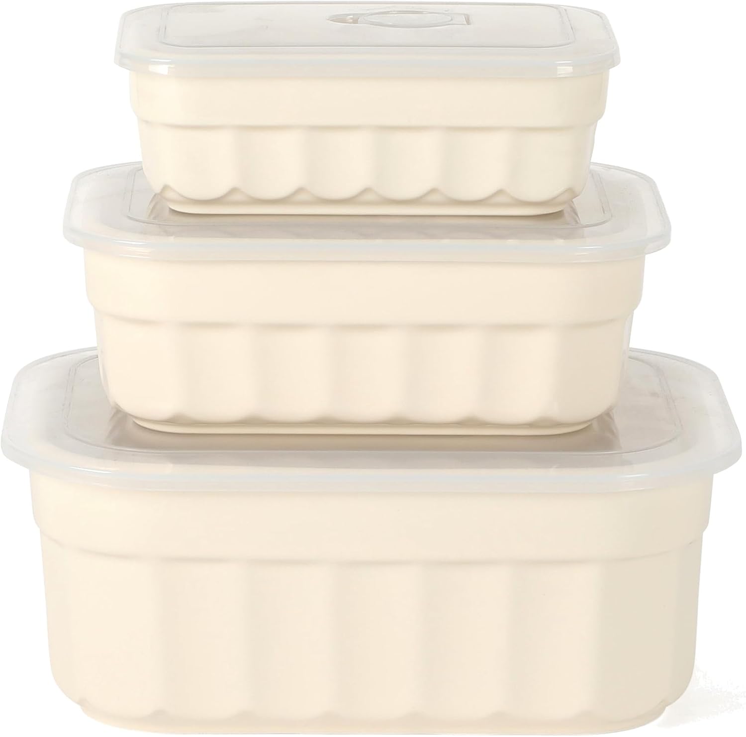 Martha Stewart Broadbrook 6-Piece Stoneware Meal Prep Container Set - Oven, Microwave, Dishwasher Safe