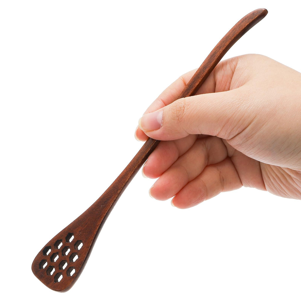 Cididu 12 Pack Wood Honey Dipper, Honey Spoon Sticks, Honey Mixing Stirrers for Tea Coffee, Honey Comb Sticks with Long Handle, Reusable Honey Wand Syrup Dippers for Home Kitchen Party, Food Safe, 7''