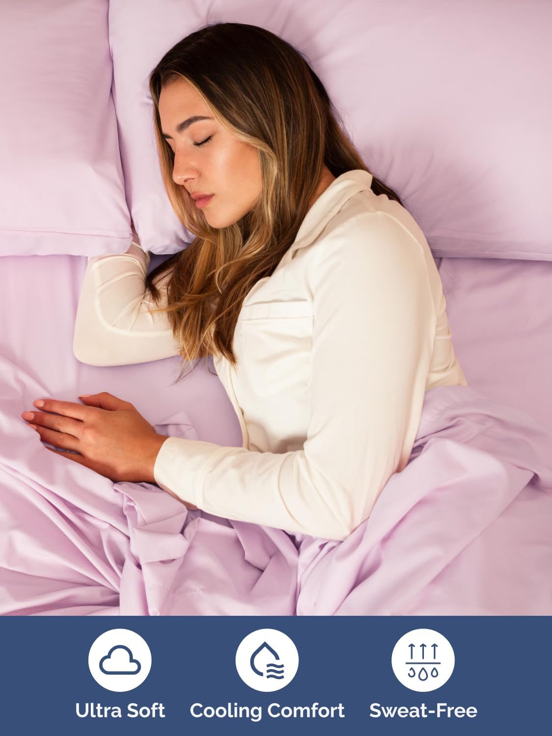 Skiennix Extra Deep Cal King Sheet Set | 6-Piece Breathable Cooling Bedding - Soft, Wrinkle-Free Light Pink