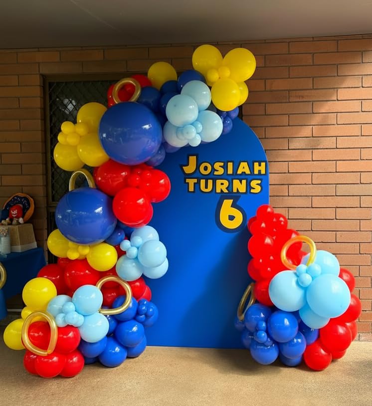 Carnival Balloon Garland Kit 160pcs - Red, Blue & Yellow Party Decor