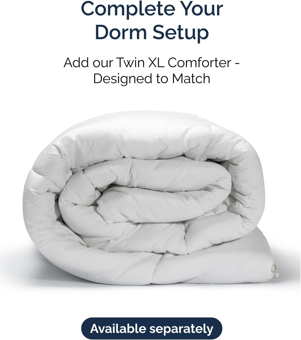 Skiennix Extra Deep Twin XL Sheet Set | 4-Piece Breathable Cooling Bedding - Soft, Wrinkle-Free Light Grey
