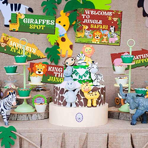 20-Piece Jungle Safari Party Sign Set - Directional Decorations