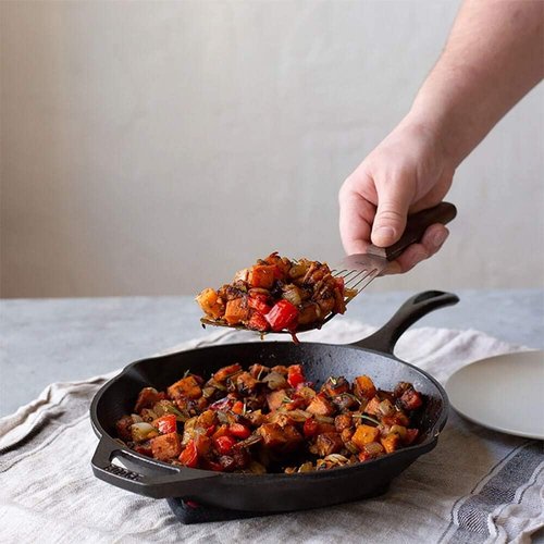 Lodge Chef Collection 10" Pre-Seasoned Cast Iron Skillet - Essential Kitchen Tool for Frying & Searing