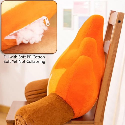 Gujuja Reading Pillow for Sitting in Bed Funny Campfire Back Pillows Cartoon Bonfire Backrest on Chair, Couch, Bed, Sofa and Car