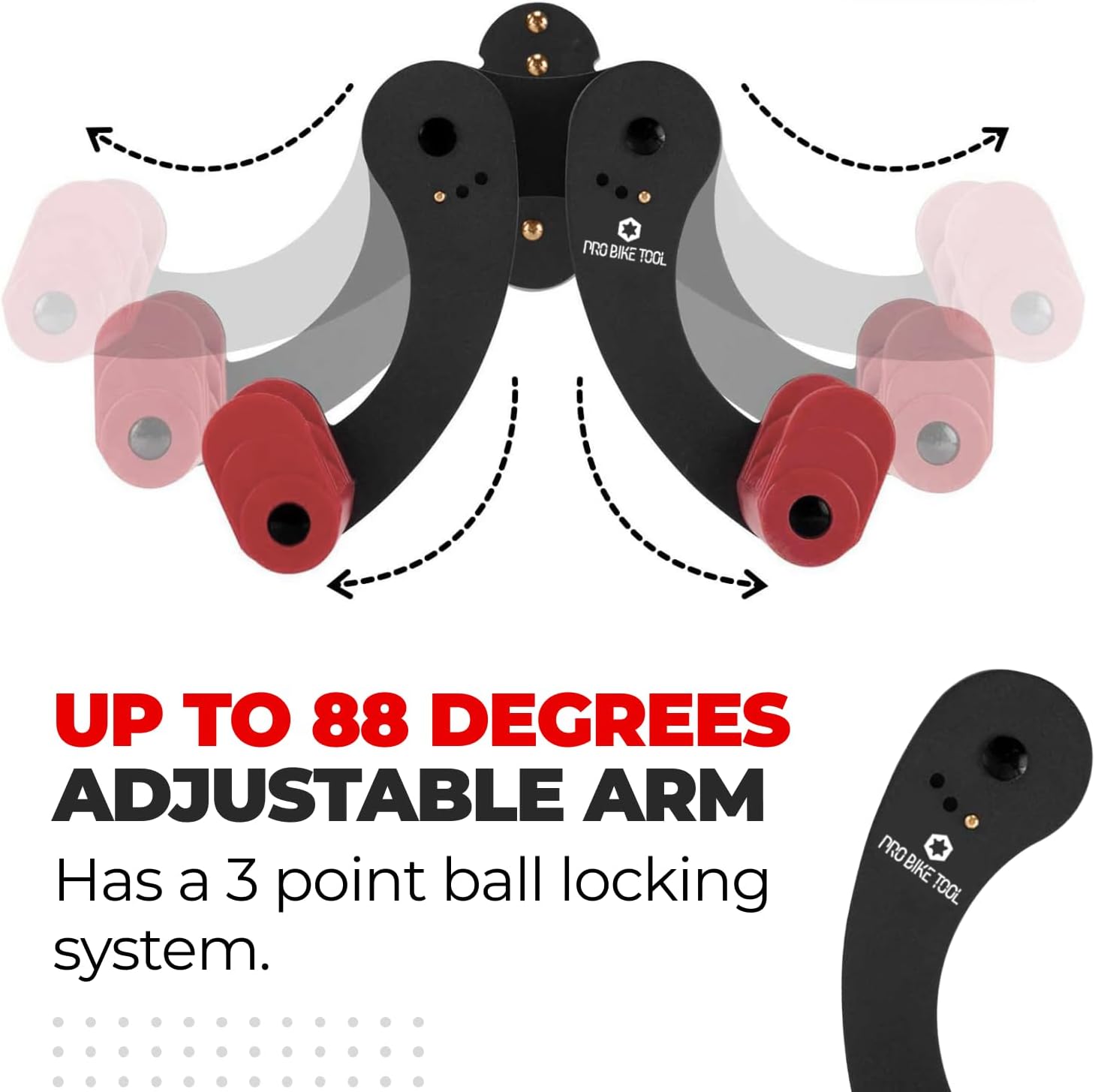 Pro Bike Tool Bike Wall Mount - Secure Horizontal Rack for 1 Bicycle | Ideal for Garage Storage
