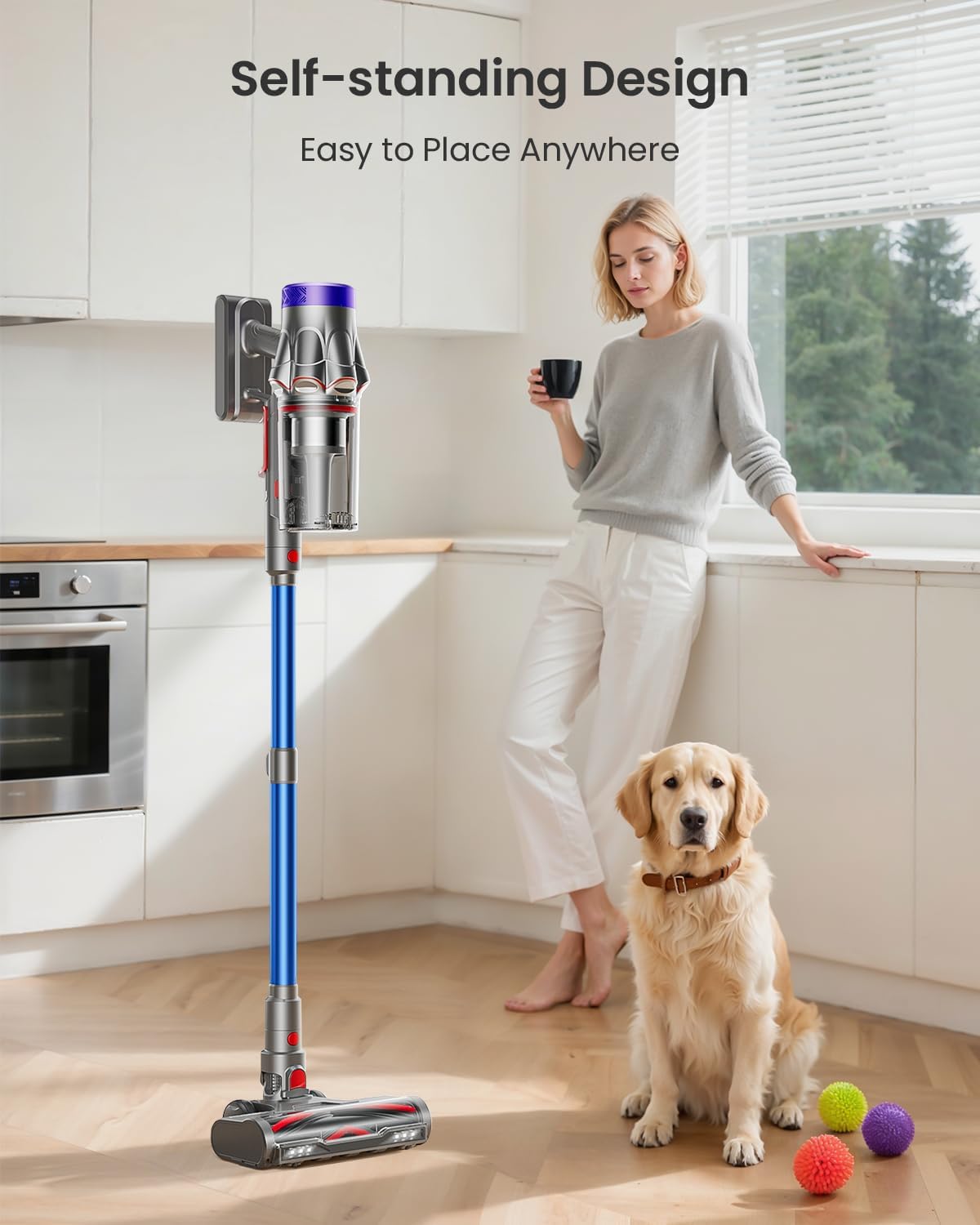 Skiennix Cordless Vacuum Cleaner - 55KPa Powerful Suction | 70-Minute Runtime for Home & Pet Hair