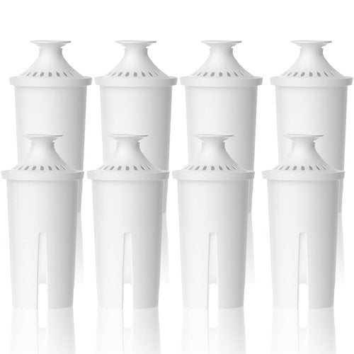 AQUA CREST Replacement for Brita® Water Filter, Pitchers and Dispensers, Classic OB03, Mavea® 107007, and More, NSF Certified Pitcher Water Filter, 8 Count