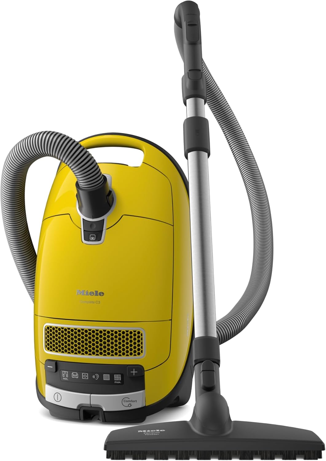 Miele Complete C3 Calima Vacuum Cleaner - Turbobrush for Low-Medium Pile Carpet & Hard Floors | Curry Yellow