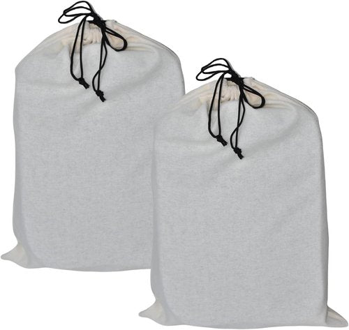 GONGKANGYUAN Shoe Bags for Travel - Flannel Drawstring Pouch for Men & Women | 2 Pack