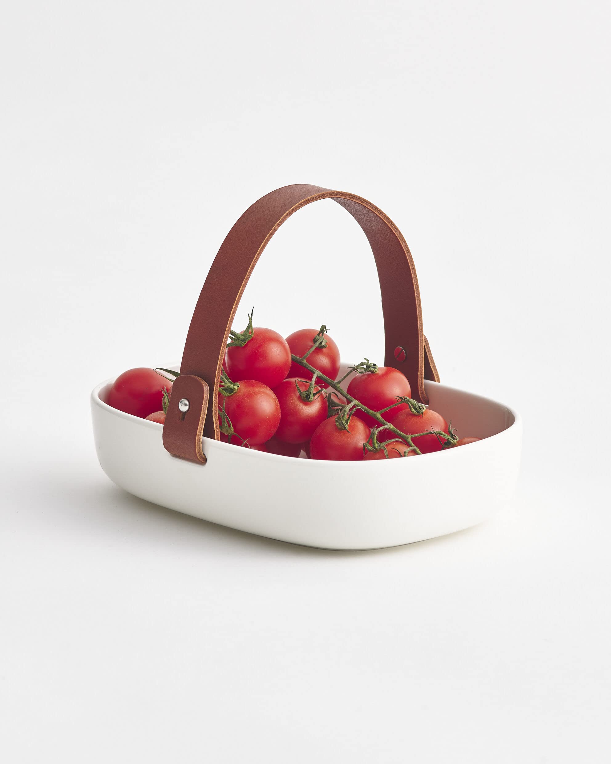 MARIMEKKO Koppa Oiva Serving Tray — Refine Your Kitchen Décor with Our Iconic White Stoneware — Stylish & Classic White Porcelain Serving Tray to Elevate Your Dining Experience (5 in x 8 in)