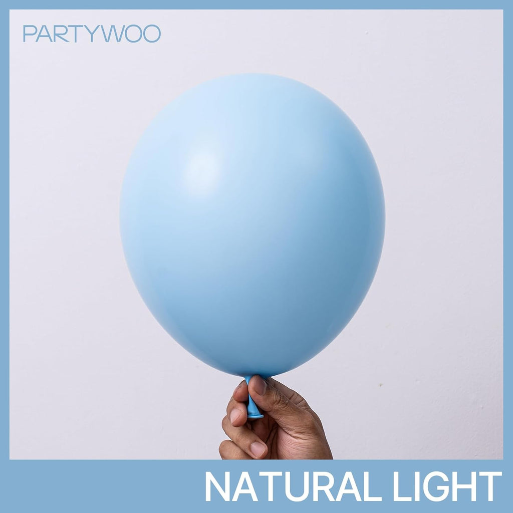 PartyWoo Light Blue Balloon Arch Kit - 152pcs in Various Sizes for Birthday & Baby Shower Decor