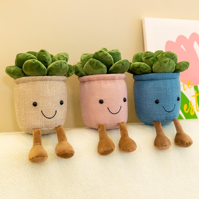 Cute 9.8" Succulent Plush Toy - Soft Potted Plant Doll for Kids