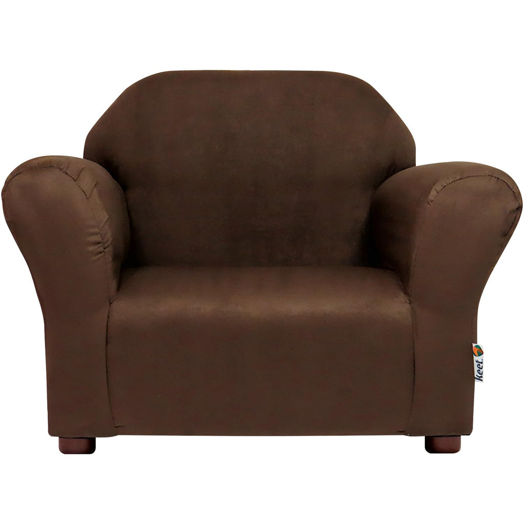 Roundy Toddler Armchair with Soft Microsuede Upholstery Durable Wooden Frame, Ergonomic Design, Fully Assembled, Comfortable Kids Chair for Ages 2-5, Ideal for Bedroom, Playroom & Daycare Use.