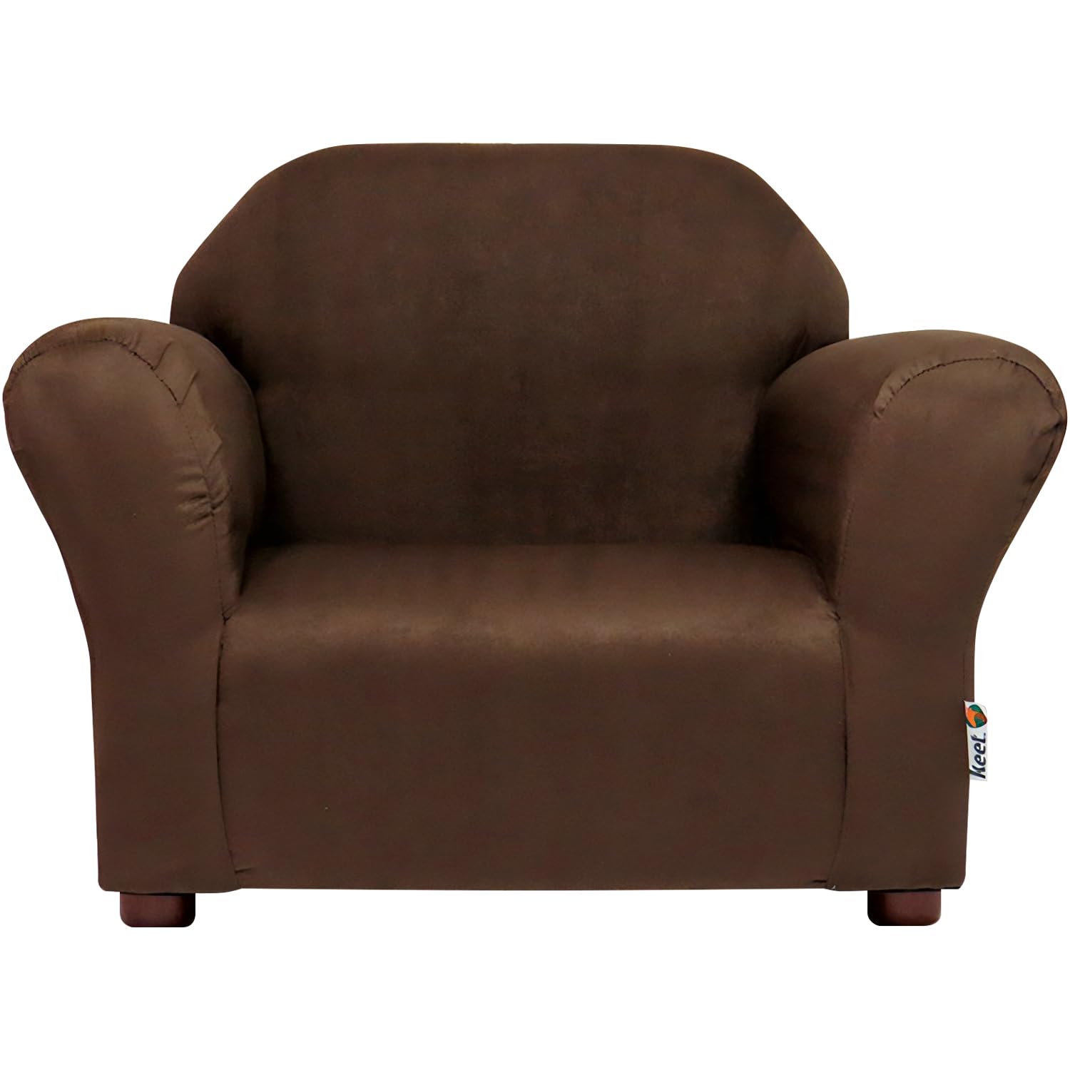 Roundy Toddler Armchair with Soft Microsuede Upholstery Durable Wooden Frame, Ergonomic Design, Fully Assembled, Comfortable Kids Chair for Ages 2-5, Ideal for Bedroom, Playroom & Daycare Use.